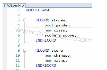 ABB機器人創建自定義數據類型