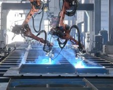 ABB機器人厚鋼板焊接節氣裝置